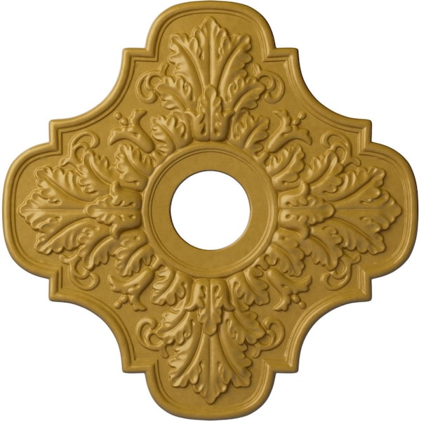 Ekena Millwork Peralta Ceiling Medallion (Fits Canopies up to 4 5/8"), 17 3/4"OD x 3 1/8"ID x 1"P, Iridescent Gold CM17PEIGS - main